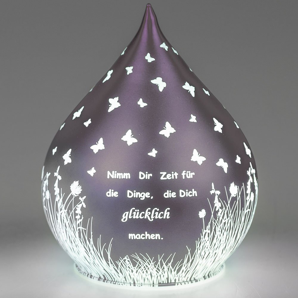 Tropfen 15 cm Nimm Dir Zeit für die Dinge LED 809674 formano