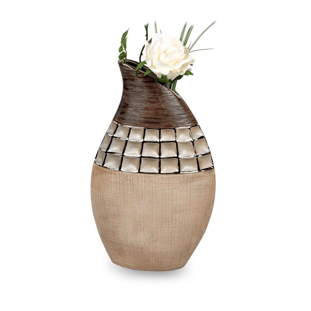 Vase 34 cm creme-braun 750372 formano