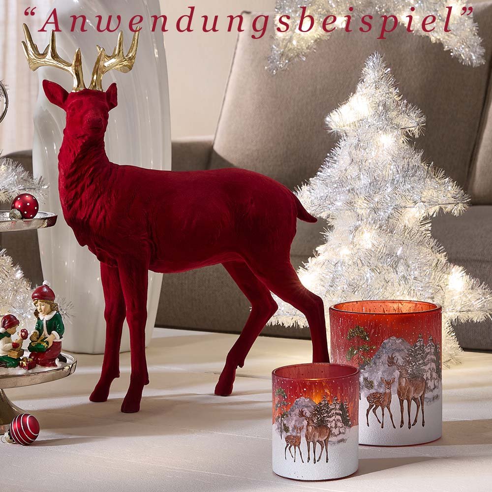 Windlicht 9 cm Klassik-Rot aus Glas Werbefoto 813169 formano