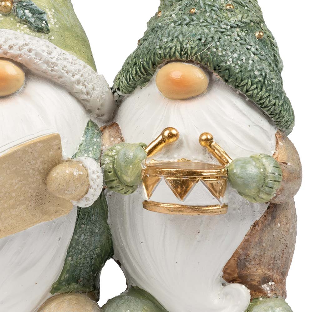 Zwergengruppe 14 cm Trommel handbemalt Winterzeit 752536 formano