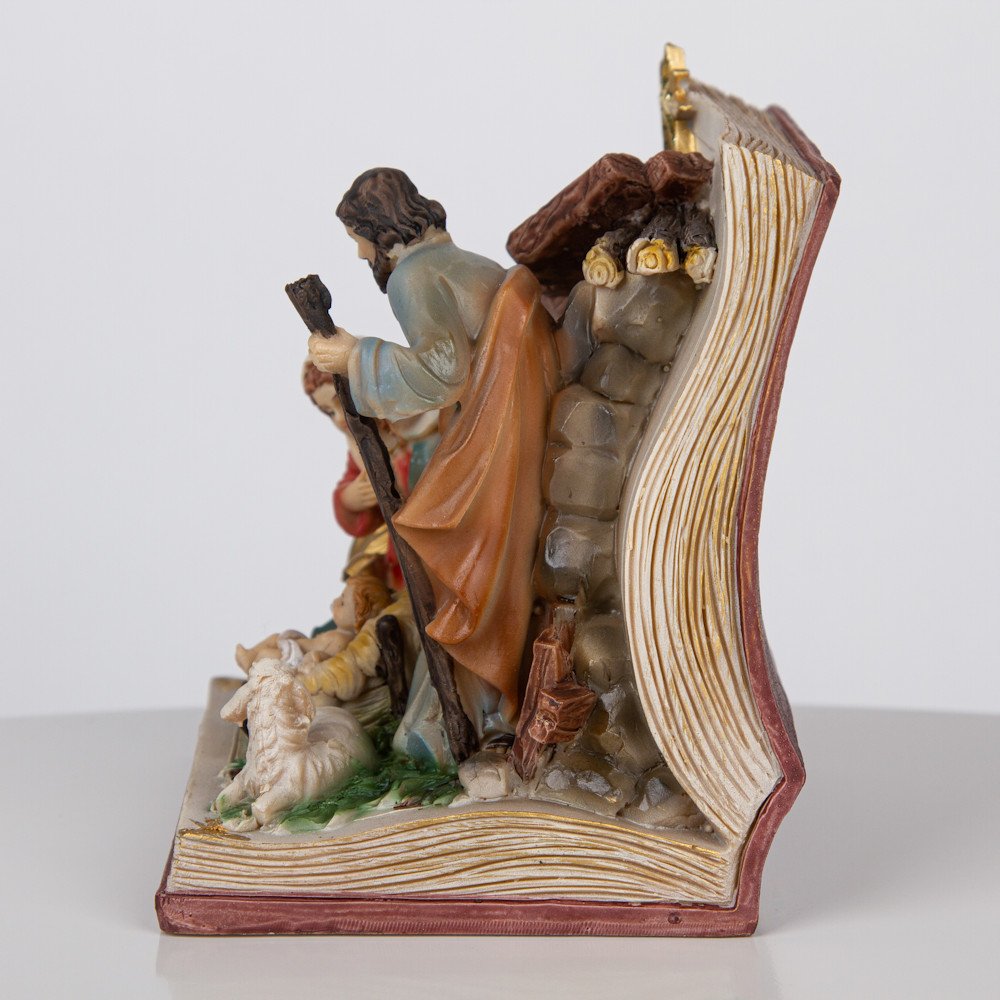 Krippenblock Heilige Familie im Buch von rechts K1101 dekoprojekt