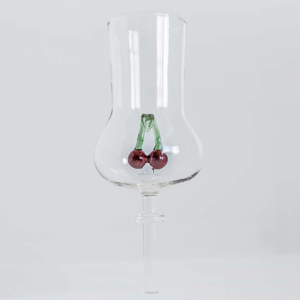 Steckstamperl mit Frucht Kirsche 16,5 cm Mundgeblasen 99102 Diogenes